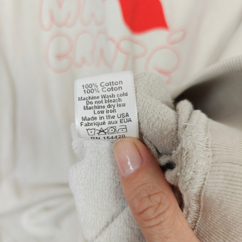 Clare V. Womens Sweatshirt Medium Cream Liberte Egalite Maternite Graphic - Picture 8 of 9